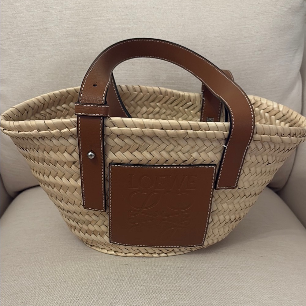 Loewe raffia basket bag